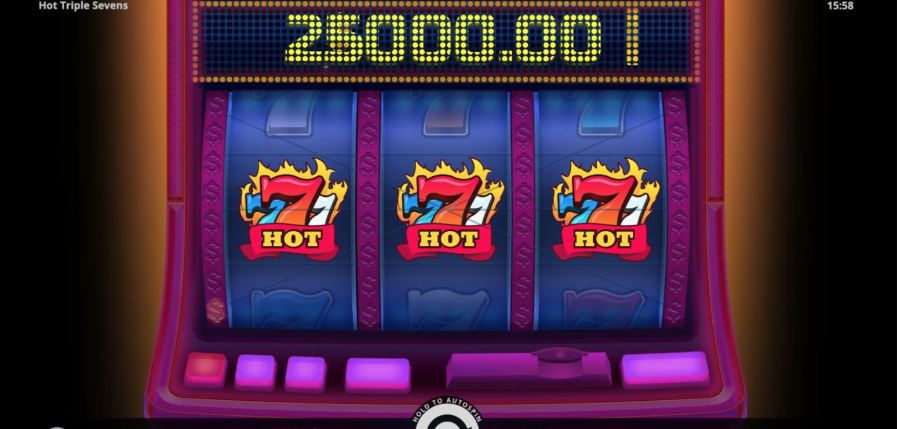 Three Hot 7s as wild symbol in Hot Triple Sevens online slot